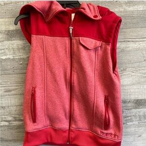Burton red deride Starr Vibrant Hoodie Vest Sz large
